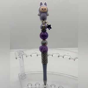 Purple Labubu Beaded Charm Pen